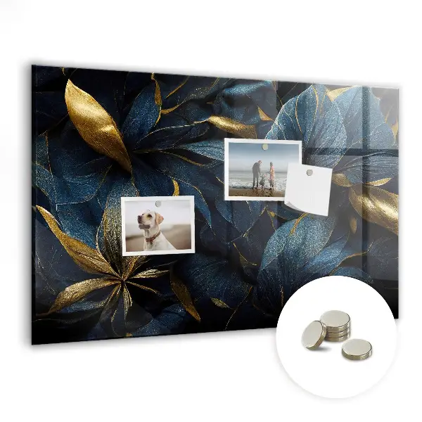 Magnetic wall board with decorative flowers