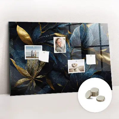 Magnetic wall board with decorative flowers