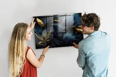 Magnetic wall board with decorative flowers