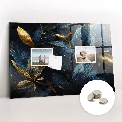 Magnetic wall board with decorative flowers
