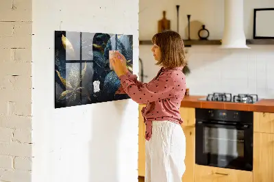 Magnetic wall board with decorative flowers