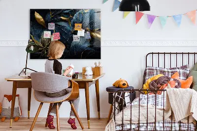 Magnetic wall board with decorative flowers
