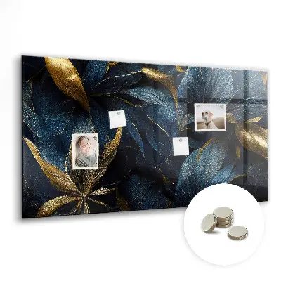 Magnetic wall board with decorative flowers
