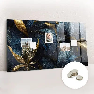 Magnetic wall board with decorative flowers