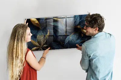 Magnetic wall board with decorative flowers