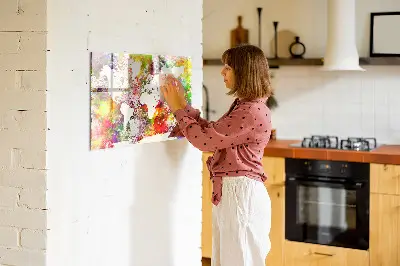 Magnetic Watercolor World Map Wall Board