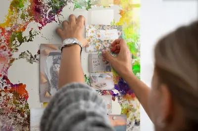 Magnetic Watercolor World Map Wall Board