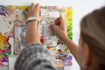 Magnetic Watercolor World Map Wall Board