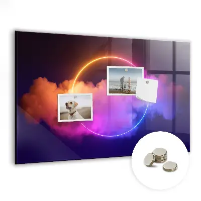 3D Smoke Abstraction Magnetic Wall Board
