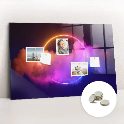 3D Smoke Abstraction Magnetic Wall Board