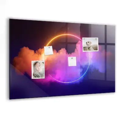 3D Smoke Abstraction Magnetic Wall Board