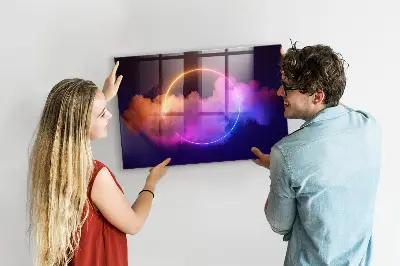 3D Smoke Abstraction Magnetic Wall Board