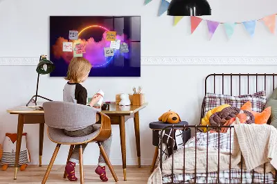 3D Smoke Abstraction Magnetic Wall Board