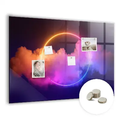 3D Smoke Abstraction Magnetic Wall Board