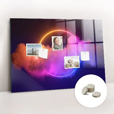 3D Smoke Abstraction Magnetic Wall Board