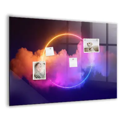 3D Smoke Abstraction Magnetic Wall Board