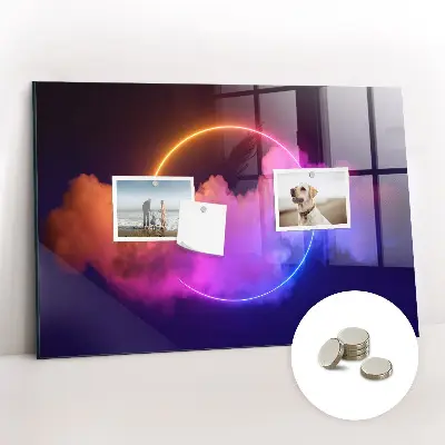 3D Smoke Abstraction Magnetic Wall Board