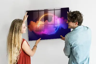 3D Smoke Abstraction Magnetic Wall Board