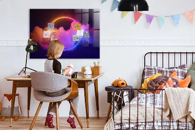3D Smoke Abstraction Magnetic Wall Board