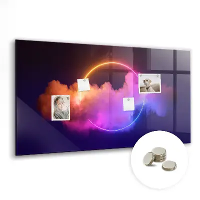 3D Smoke Abstraction Magnetic Wall Board