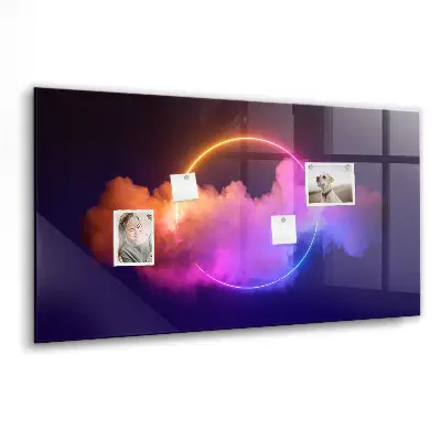 3D Smoke Abstraction Magnetic Wall Board