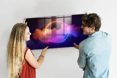 3D Smoke Abstraction Magnetic Wall Board