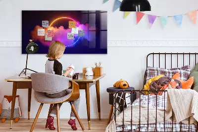 3D Smoke Abstraction Magnetic Wall Board