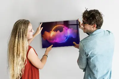 3D Smoke Abstraction Magnetic Wall Board