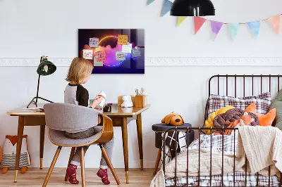 3D Smoke Abstraction Magnetic Wall Board