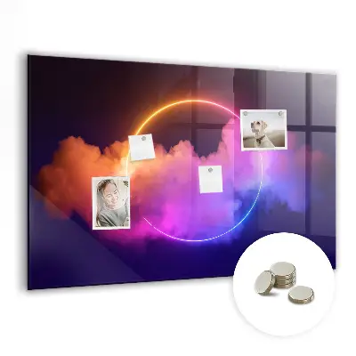 3D Smoke Abstraction Magnetic Wall Board