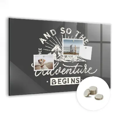 Adventure quote magnet board