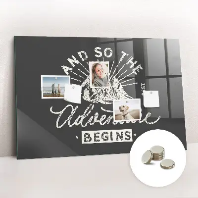 Adventure quote magnet board