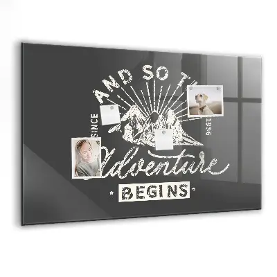 Adventure quote magnet board