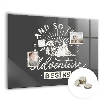 Adventure quote magnet board