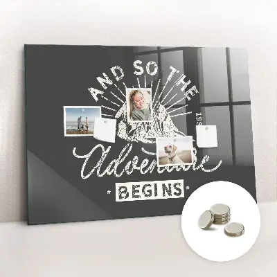 Adventure quote magnet board