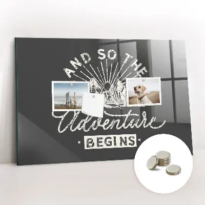 Adventure quote magnet board