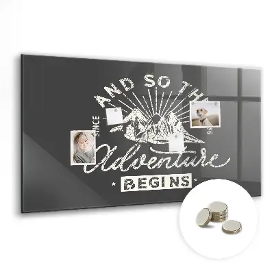 Adventure quote magnet board