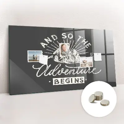 Adventure quote magnet board