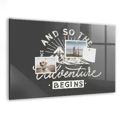 Adventure quote magnet board