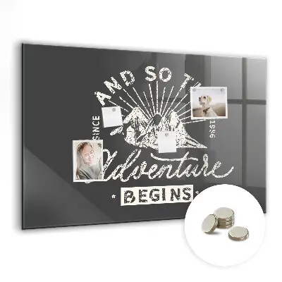 Adventure quote magnet board