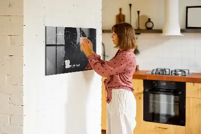 Magnetic world map wall board