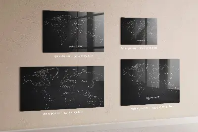 Magnetic world map wall board