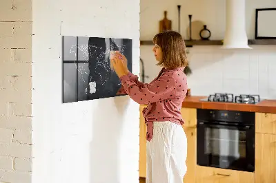 World map magnetic board