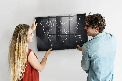 World map magnetic board