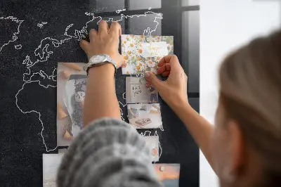 World map magnetic board