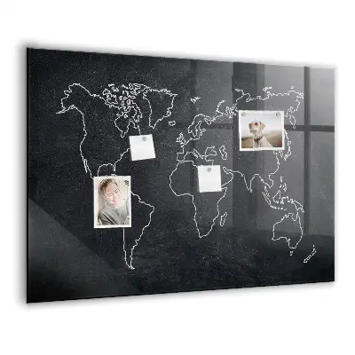 World map magnetic board