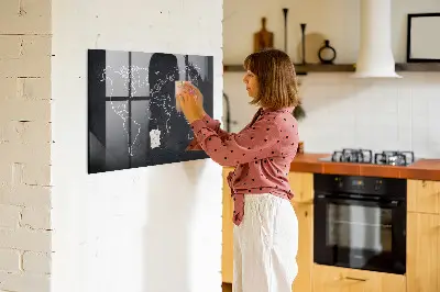 World map magnetic board