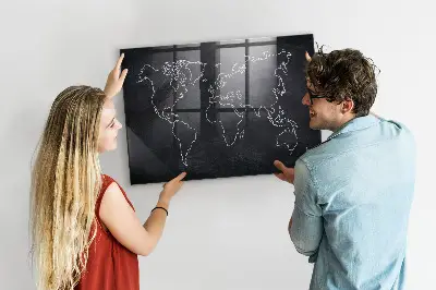 World map magnetic board
