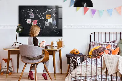 World map magnetic board