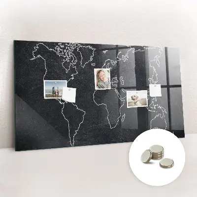 World map magnetic board